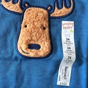 Infant Boys blue long sleeve crew